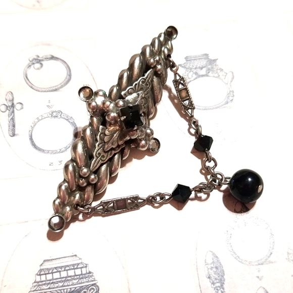 SORRELLI Vintage Mourning Revival Brooch - Picture 3 of 7